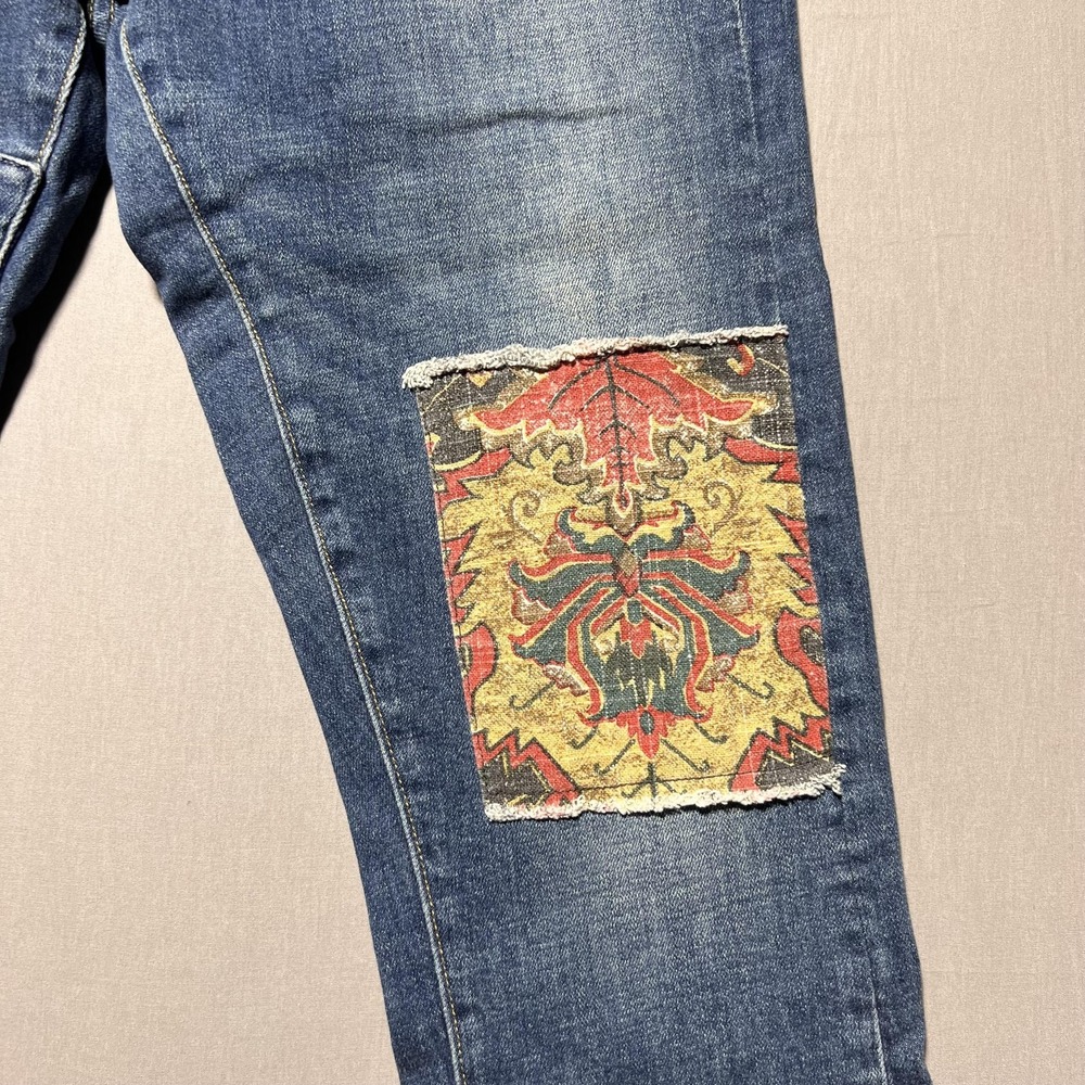 Pilcro Anthropologie The Letterpress Jeans Womens 28 Slim‎ Boyfriend Patchwork - Picture 5 of 16